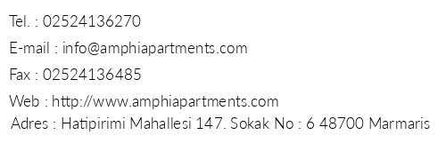 Amphi Apartments telefon numaralar, faks, e-mail, posta adresi ve iletiim bilgileri